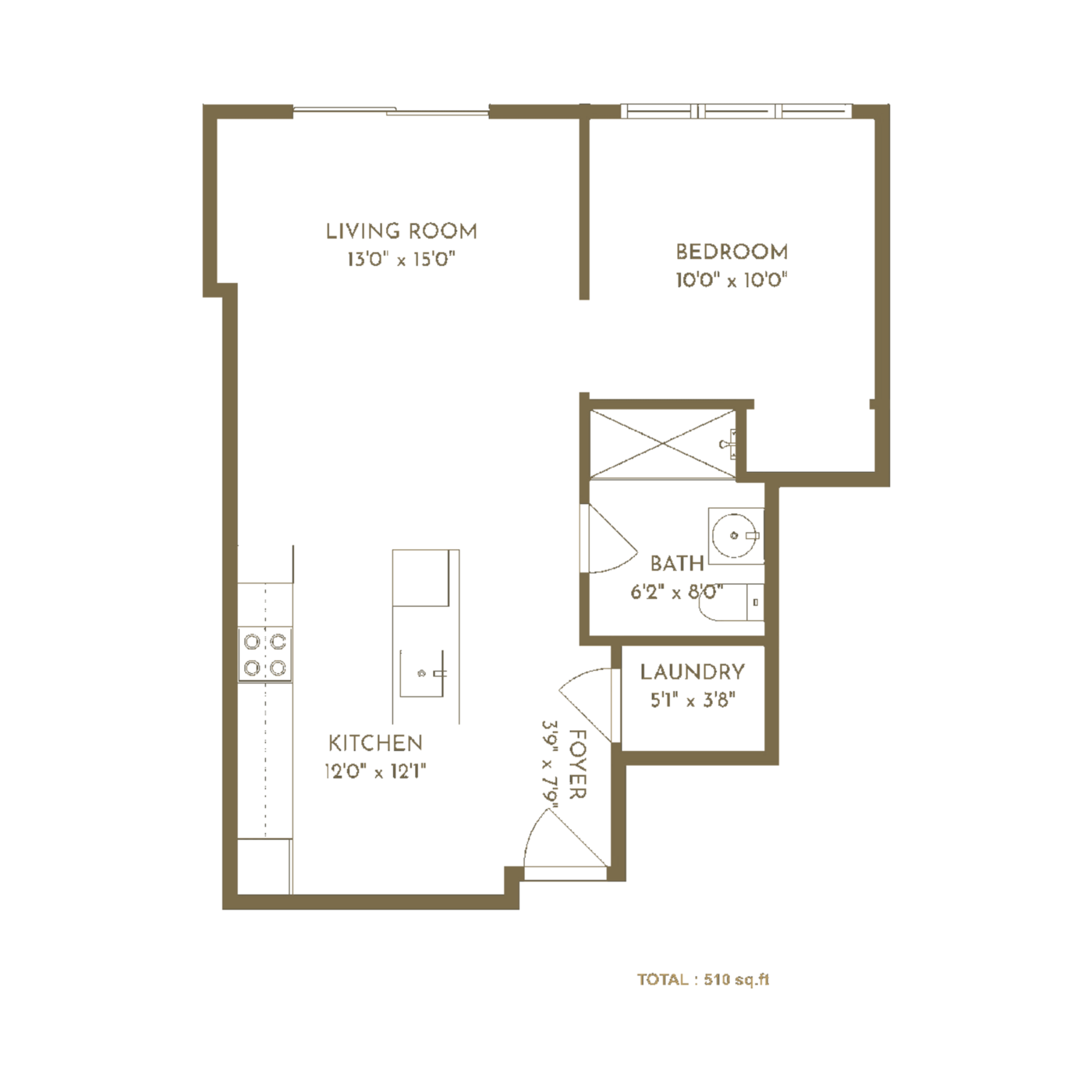 Unit 1A floorplan